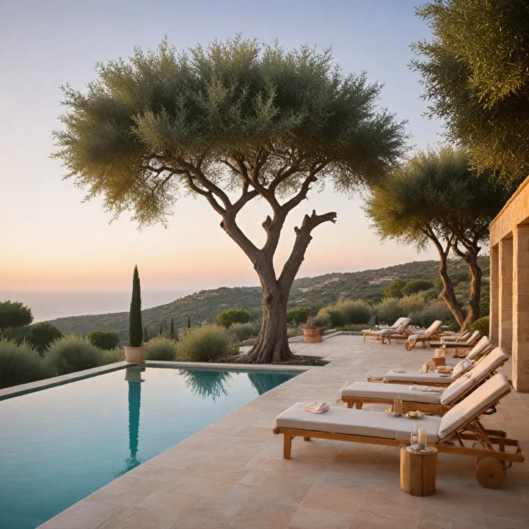 A serene hotel spa in Ramatuelle overlooking the Mediterranean