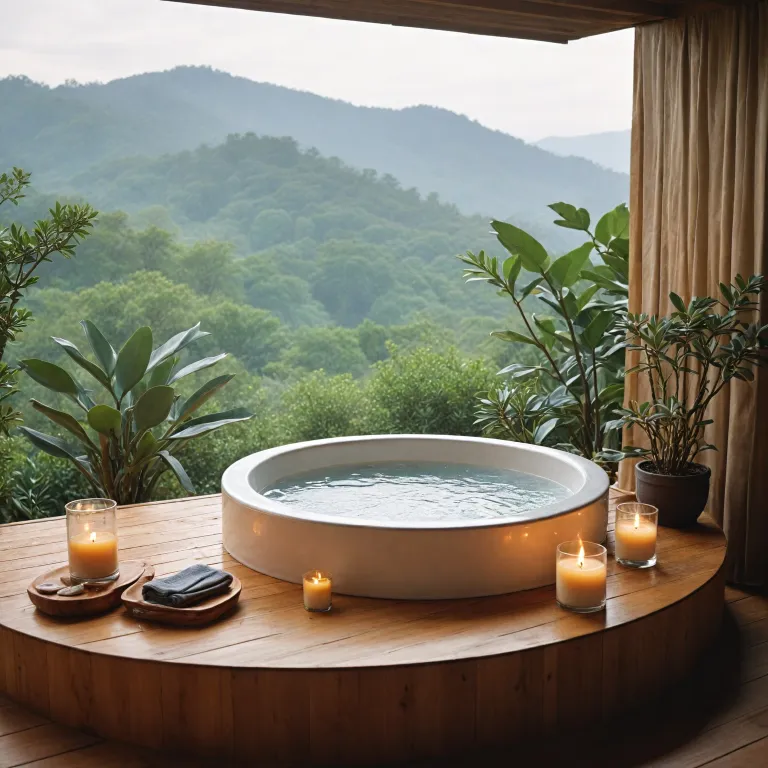 Refined one person hot tub experiences for health resort stays