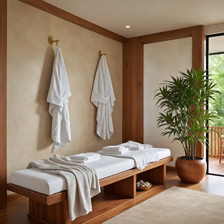 Elegant matching robes for couples in luxury health resorts