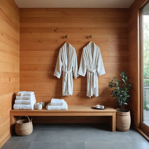 The refined sauna robe: an essential detail in luxury health resort stays
